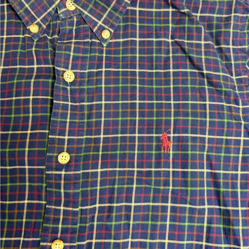 Polo by Ralph Lauren Navy Plaid Button-Down Shirt Men’s Medium